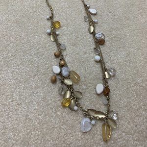 Mixed stone and metal statement necklace
